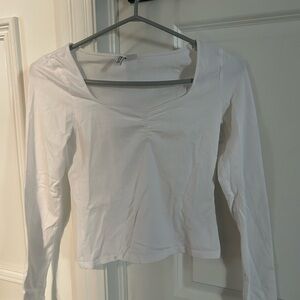 H&M Cream Long Sleeve Women's Top